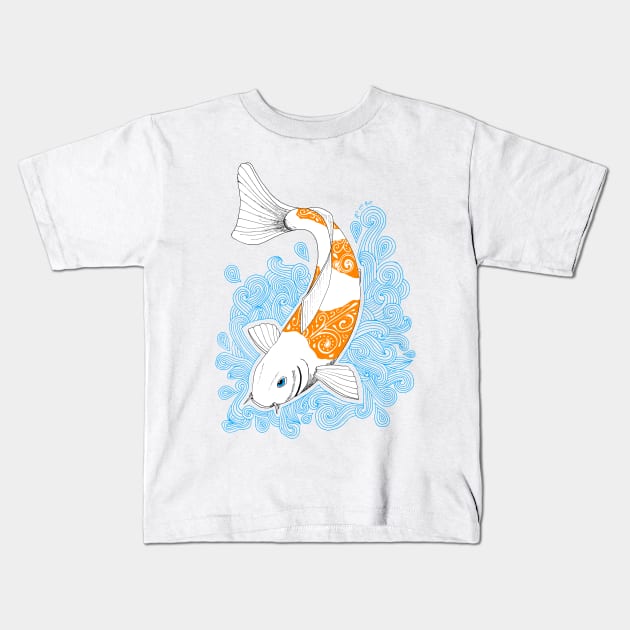 Kois et Be - Koi Ochiba Kids T-Shirt by Art_et_Be